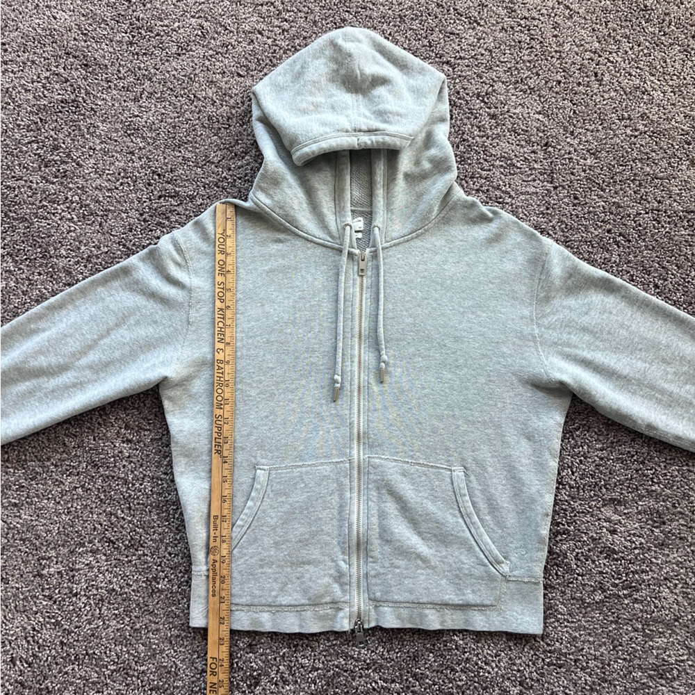 rag & bone Light Gray Zip Front Hoodie - Picture 9 of 9